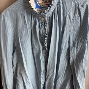 Treasure & Bond Blue Striped Button Down Shirt